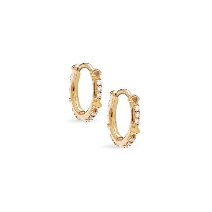 Kendra Scott Jett 14k Yellow Gold Earrings In White Diamond