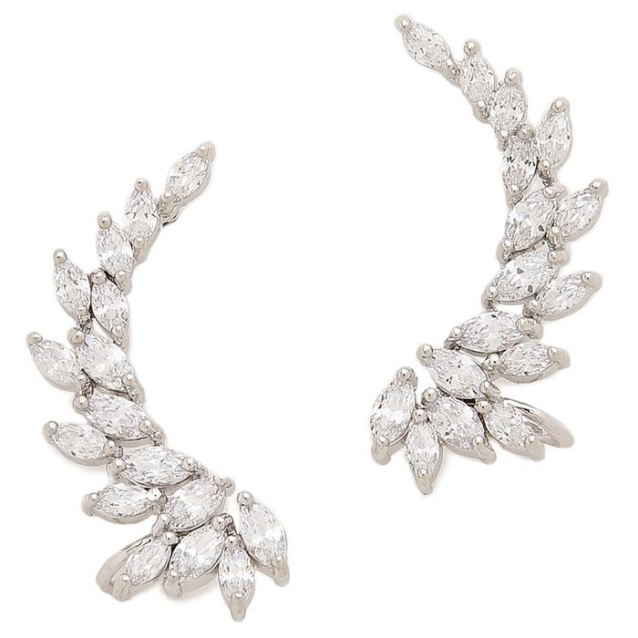 Kenneth Jay Lane Marquis Winged CZ Ear Crawlers