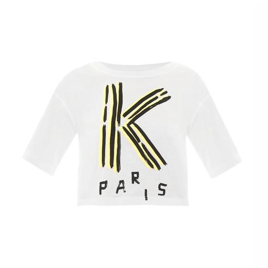 Kenzo Logo Print Cropped T-shirt