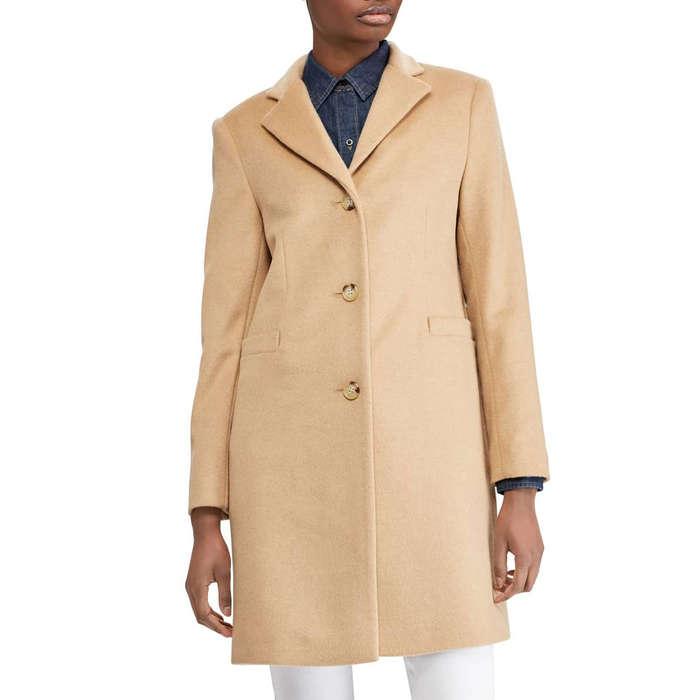 Lauren Ralph Lauren Wool Blend Reefer Coat