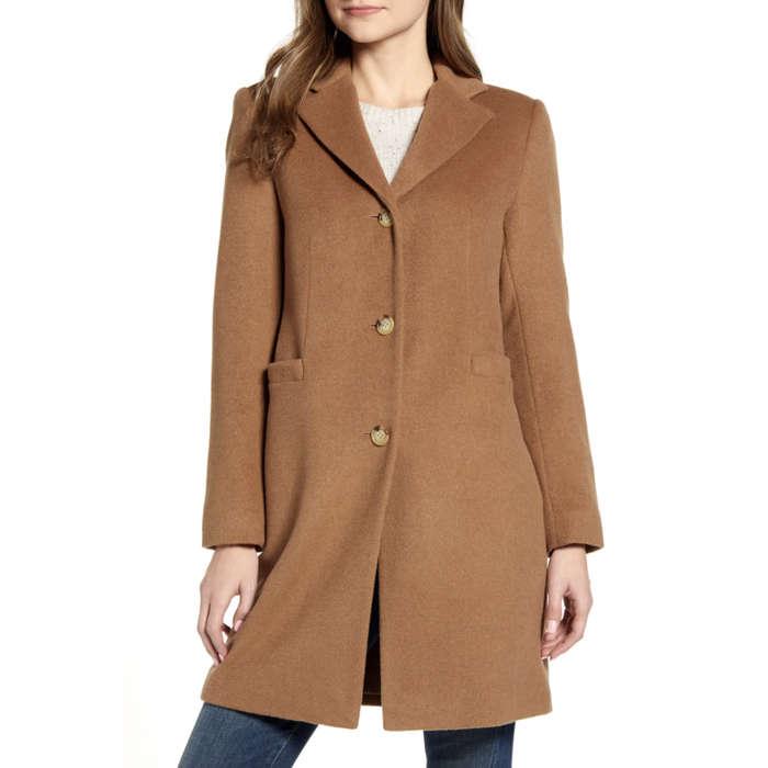 Lauren Ralph Lauren Wool Blend Reefer Coat