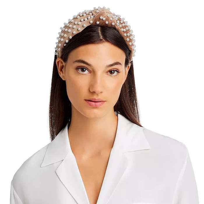 Lele Sadoughi Imitation Pearl Headband