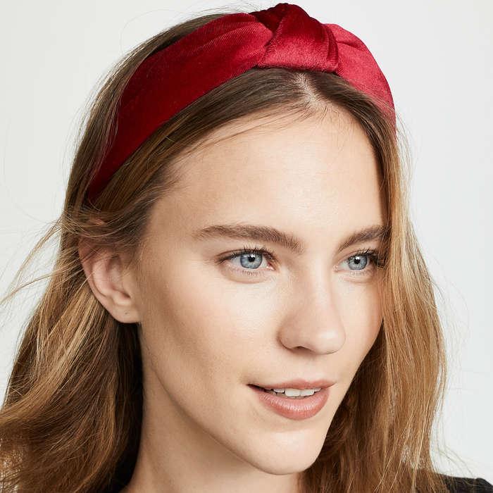 Lele Sadoughi Velvet Knotted Headband