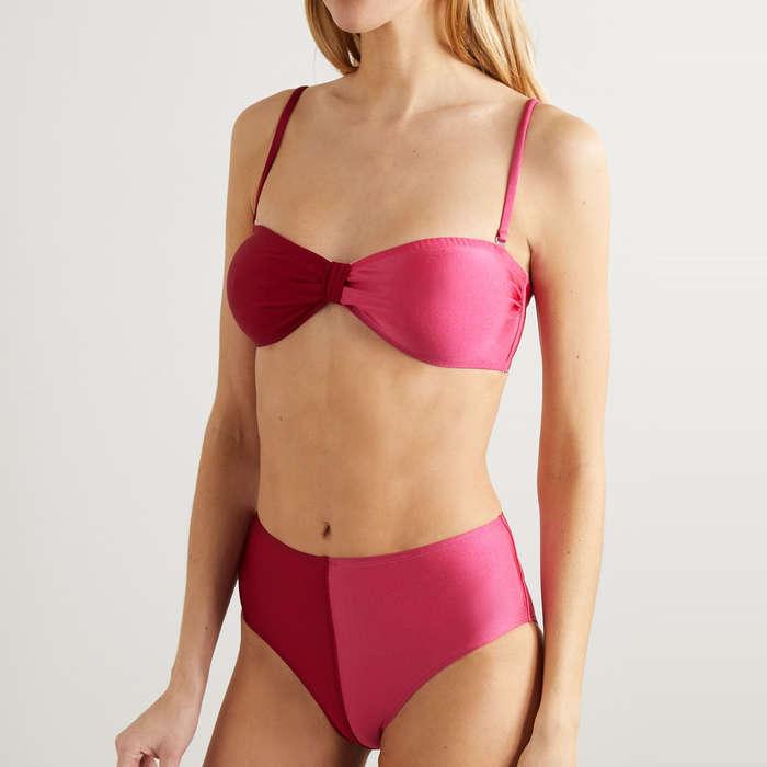 Leslie Amon Thea Two-Tone Bandeau Bikini