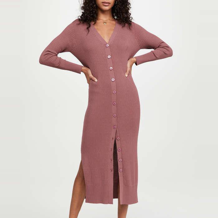 Line & Dot Simone Button Down Sweater Dress