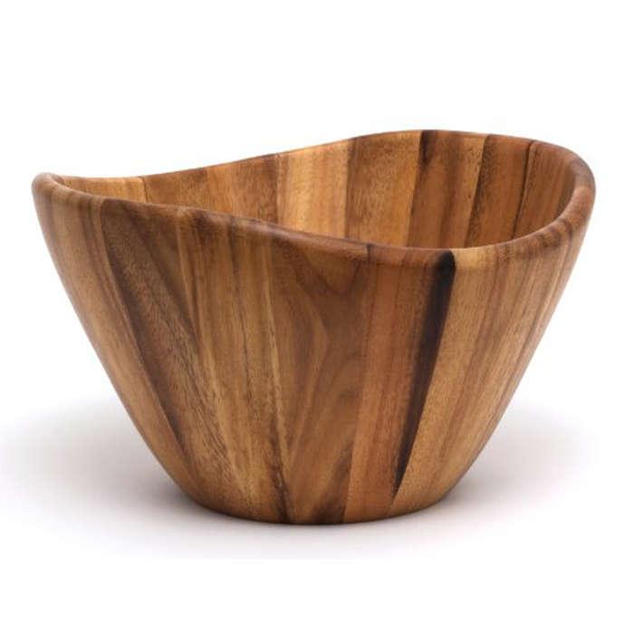 Lipper International Large Wavy Acacia Bowl