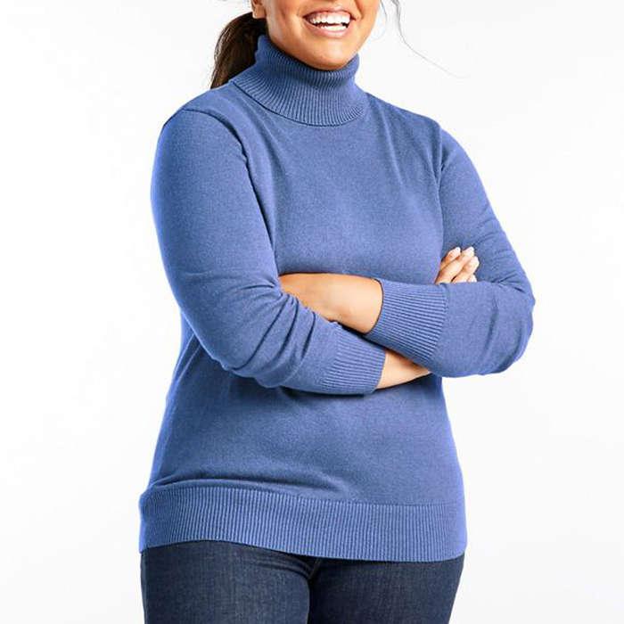 L.L.Bean Cotton/Cashmere Turtleneck Sweater