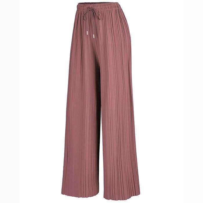 Lock and Love Pleated Wide Leg Palazzo Pants