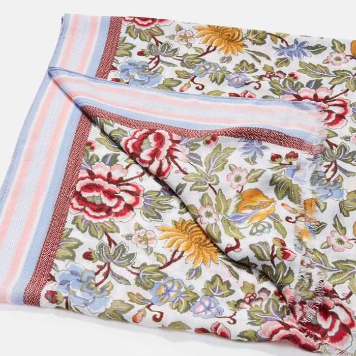 Loft Floral Stripe Scarf