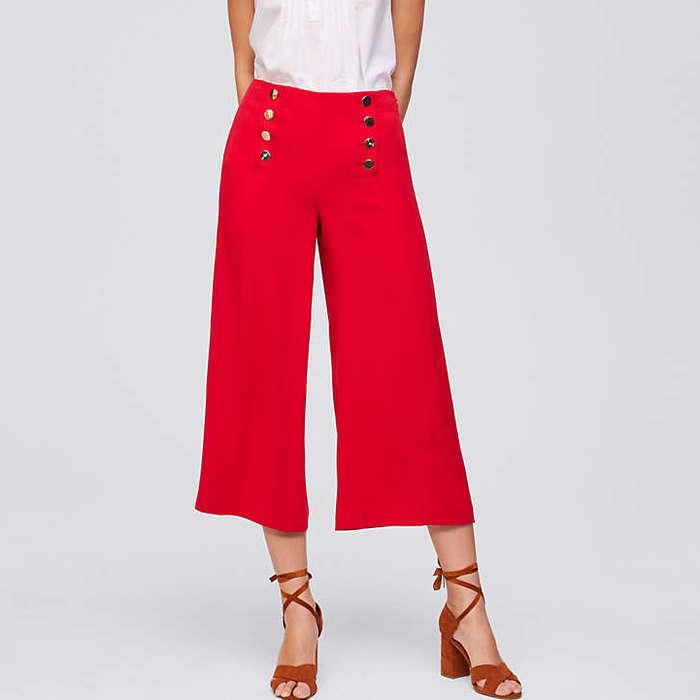 Loft Sirena Fluid Tie Waist Pants