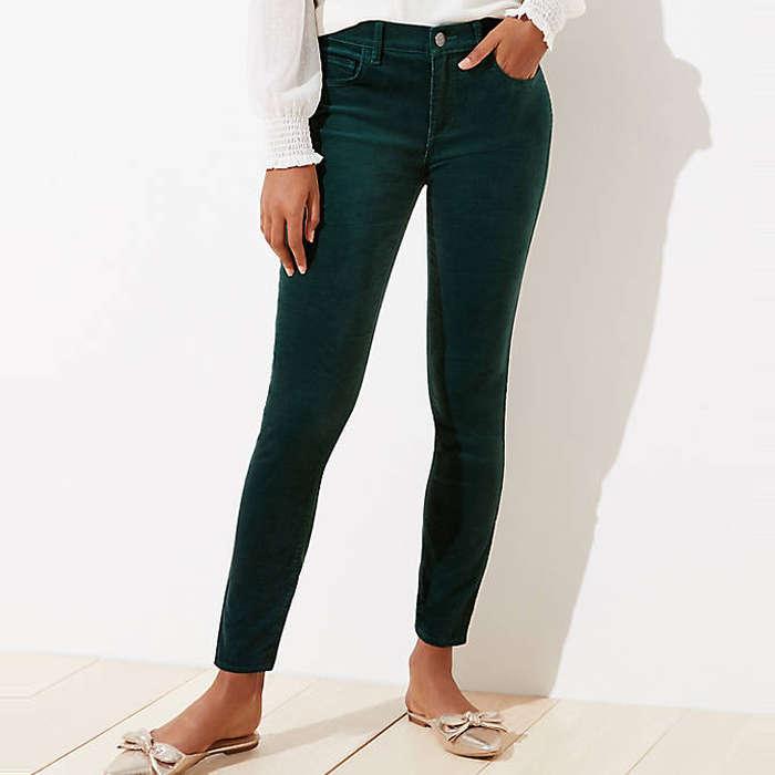 Loft Velvet Skinny Pants