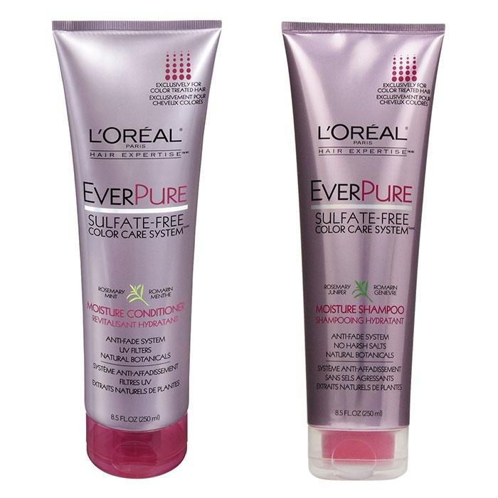 L'Oreal Paris EverPure Sulfate-Free Color Care System Moisture Shampoo & Conditioner