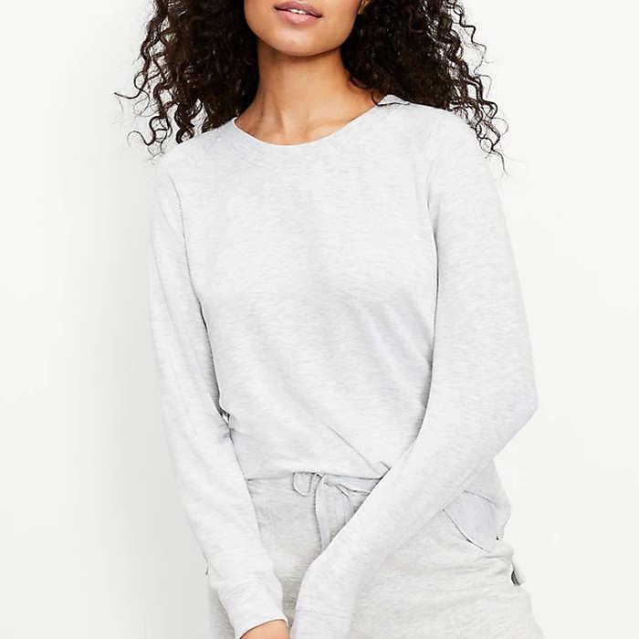 Lou & Grey Signature Softblend Sweatshirt And Signature Softblend Drawstring Shorts