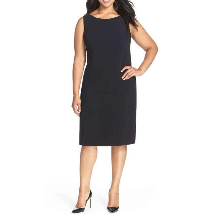 Louben Sleeveless Suiting Sheath Dress