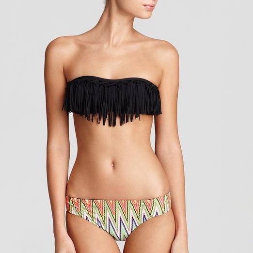 L*Space Knotted Fringe Bandeau Bikini