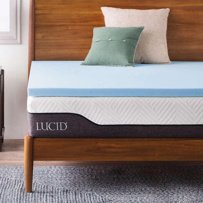 Lucid 2-Inch Ventilated Gel Infused Memory Foam Mattress Topper