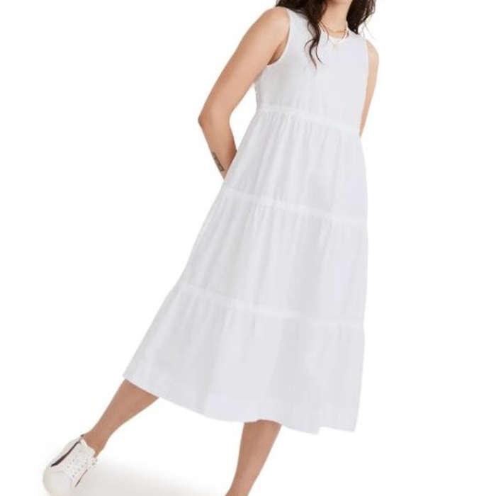 Madewell Cattail Tiered Dress