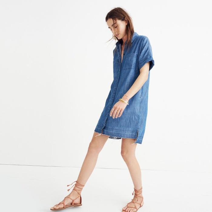 Madewell Denim Drop-Hem Shirtdress