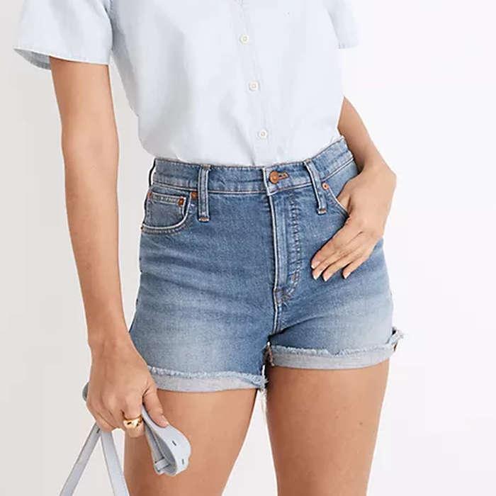 Madewell High-Rise Denim Shorts In Lavista Wash