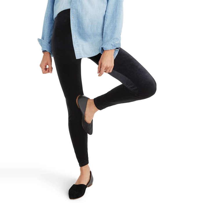 Madewell High-Rise Velvet Leggings