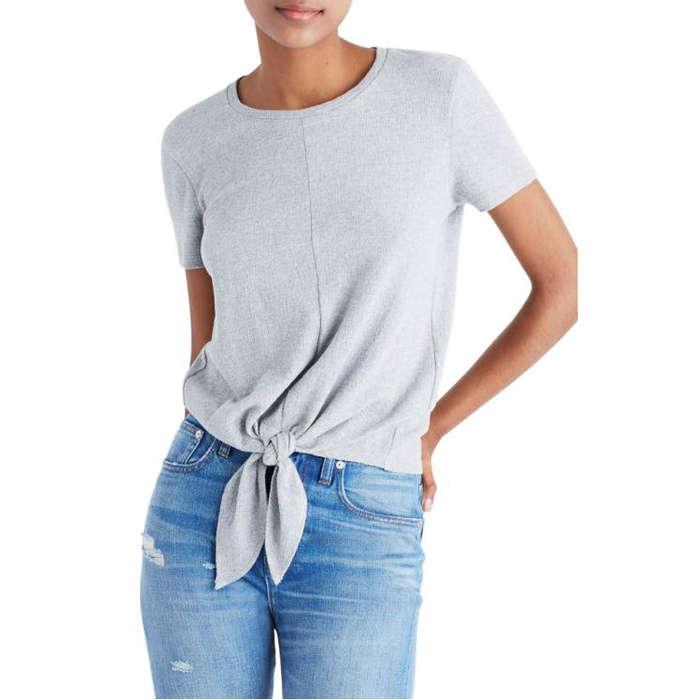 Madewell Modern Tie Front Tee