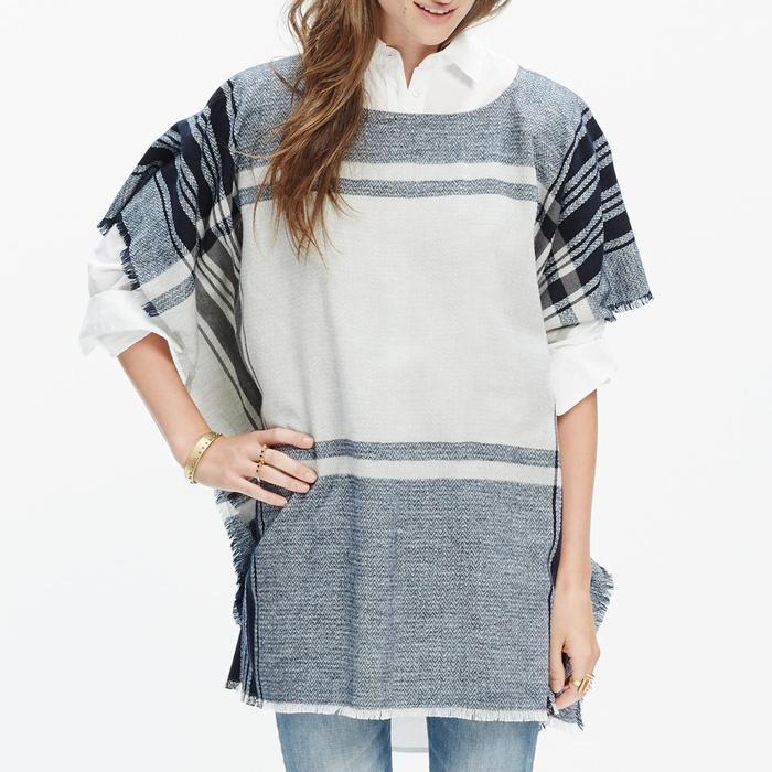 Madewell Plaid Blanket Poncho