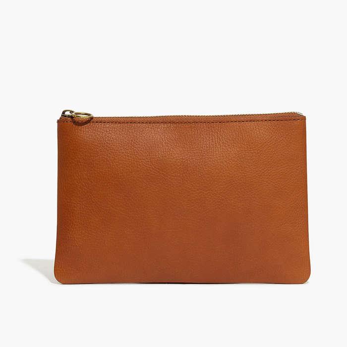 Madewell The Leather Pouch Clutch