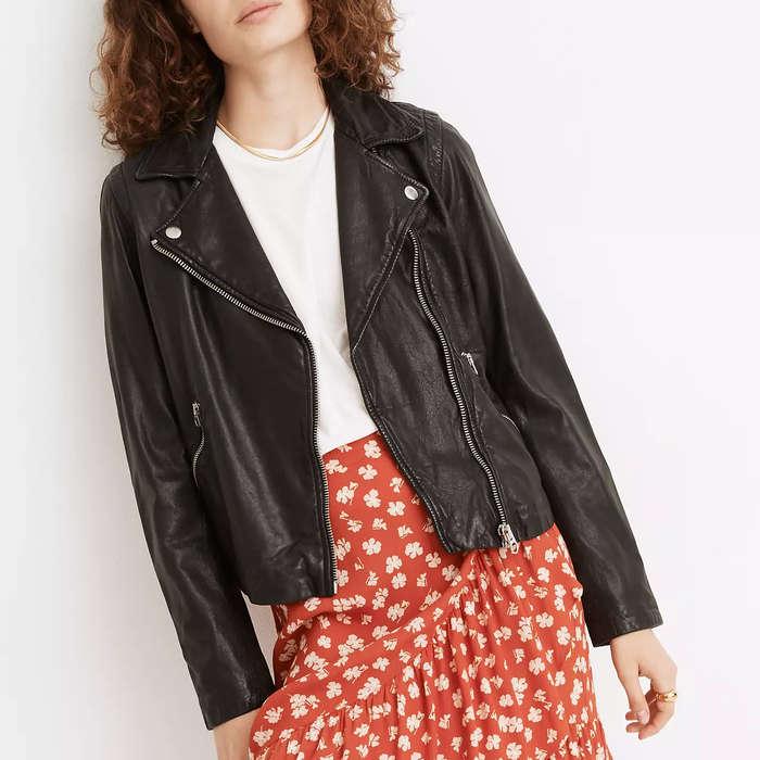 Madewell Washed Leather Motorcycle Jacket