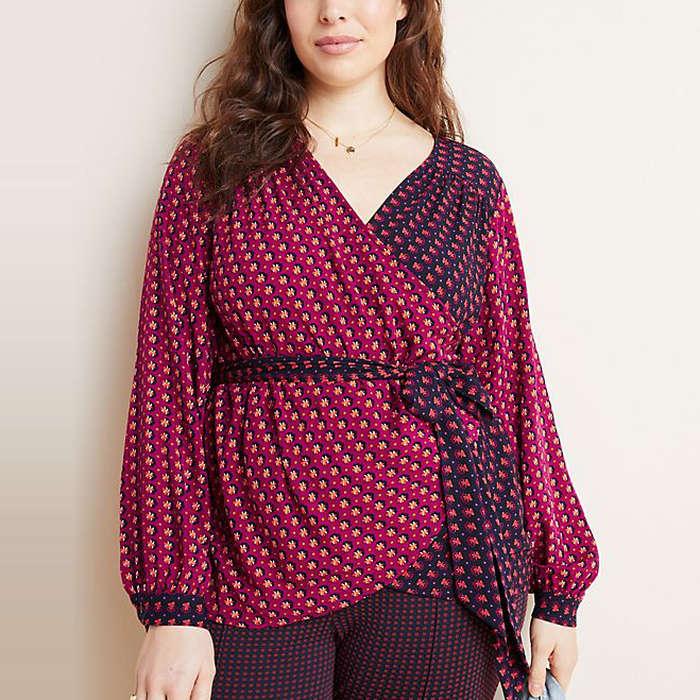 Maeve Lisa Puff-Sleeved Blouse