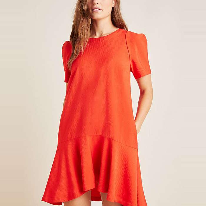 Maeve Rousseau Flounced Mini Dress