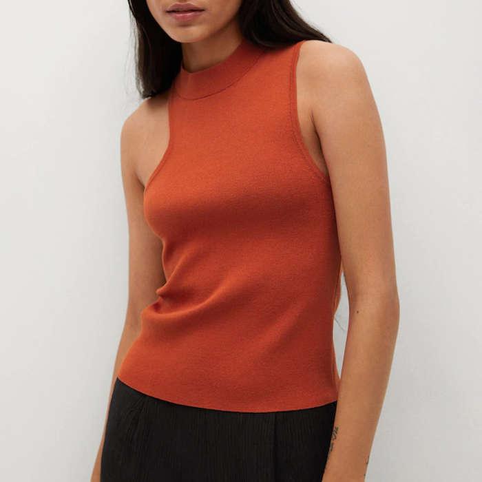 Mango Asymmetric Design Top