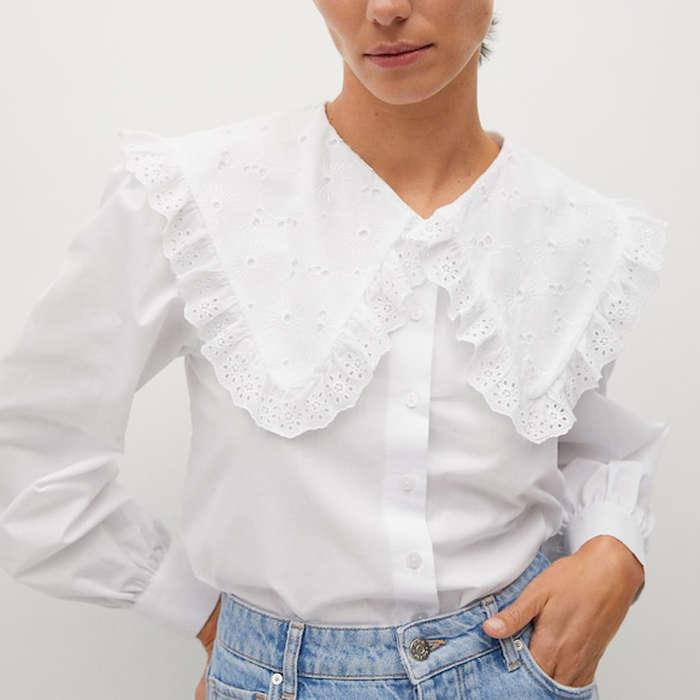 Mango Double Baby-Collar Shirt