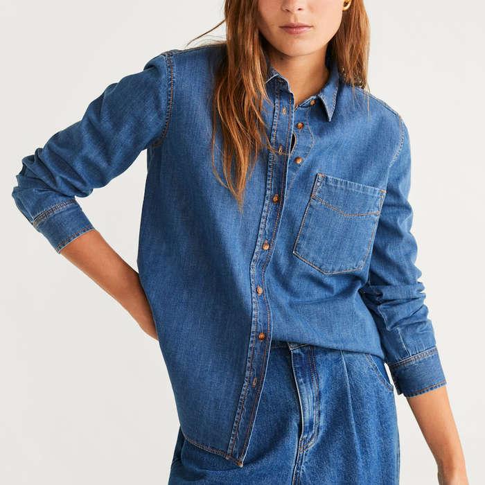 Mango Pocket Denim Shirt