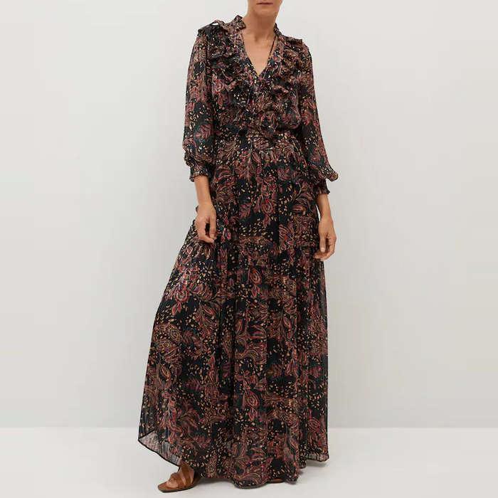 Mango Printed Long Dress