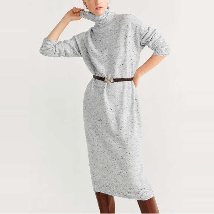 Mango Turtle Neck Dress