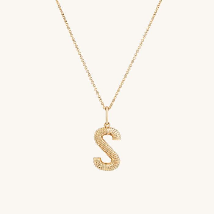 Mejuri Bold Letter Pendant Necklace