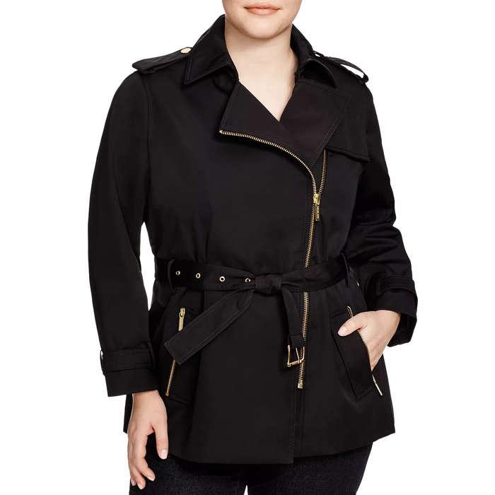 MICHAEL Michael Kors Plus Zip Trench Coat