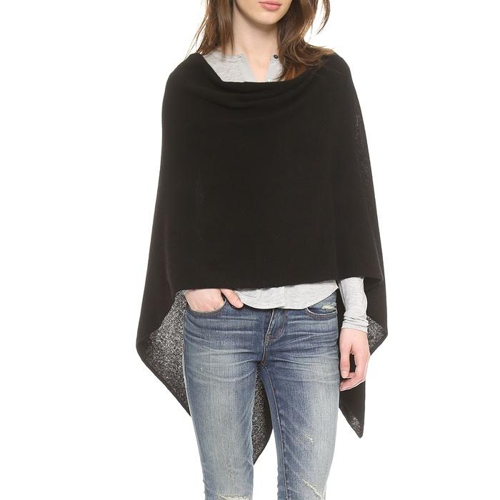 Minnie Rose Cashmere Ruana Poncho