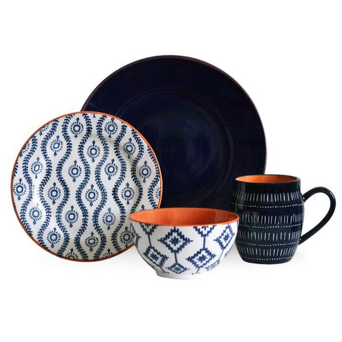 Mistana Viggo 16 Piece Stoneware Dinnerware Set