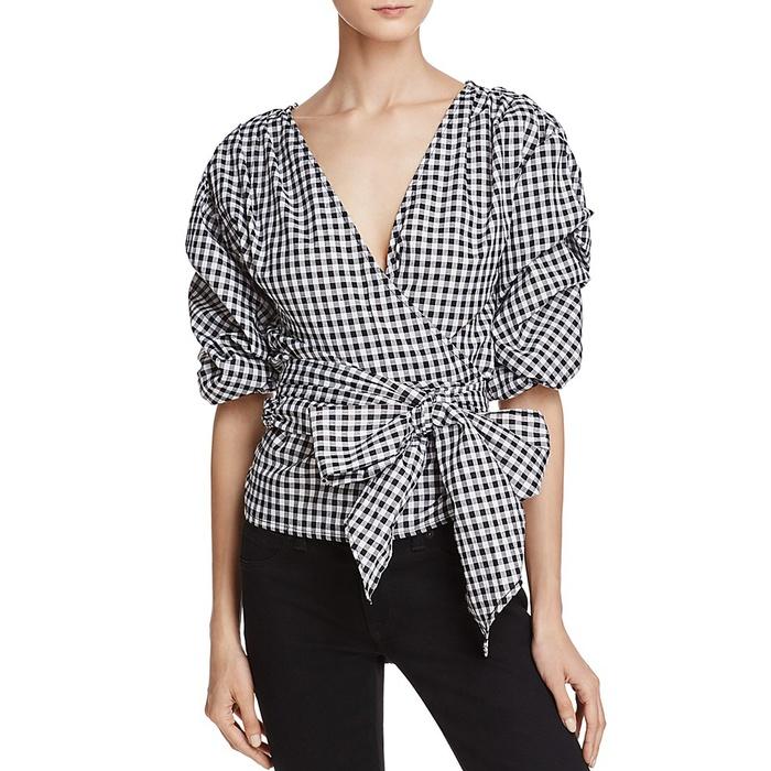 MLM LABEL Salo Gingham Wrap Shirt