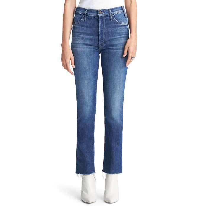 Mother The Hustler High Waist Ankle Fray Jeans