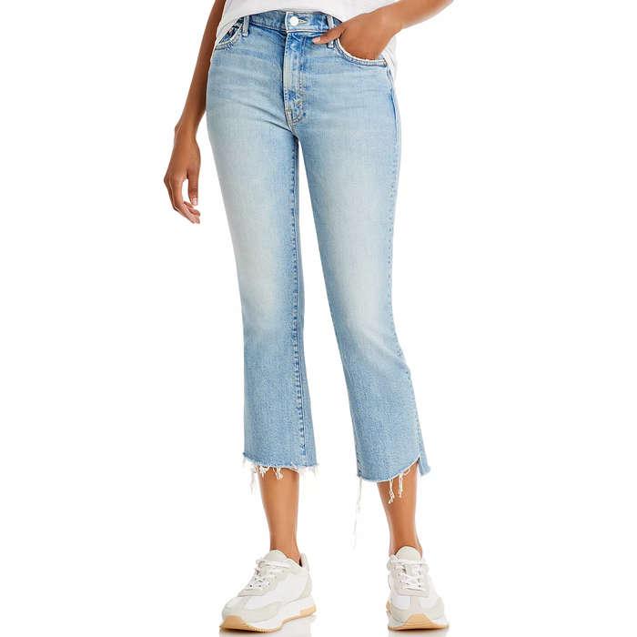 Mother The Insider Crop Step Fray Flared Jeans