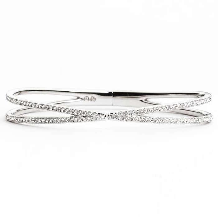 Nadri Pavé Hinged Crossover Bracelet