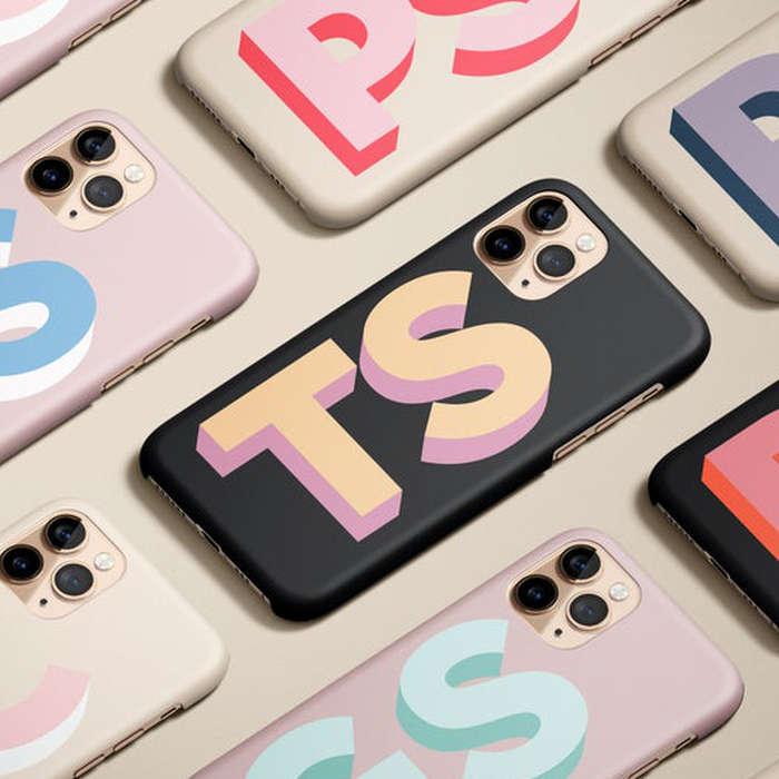 NewJoyStudio Personalized Large Initial iPhone Case