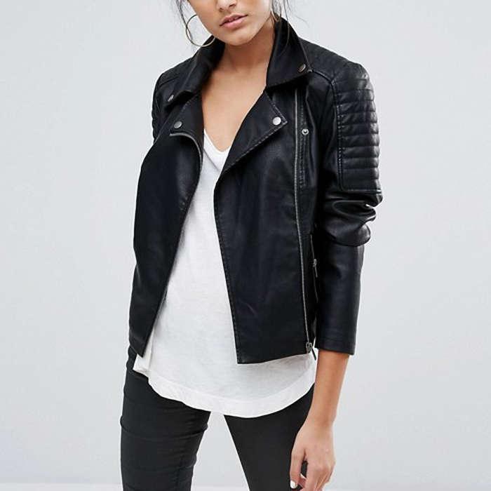 Noisy May Leather Look Jacket