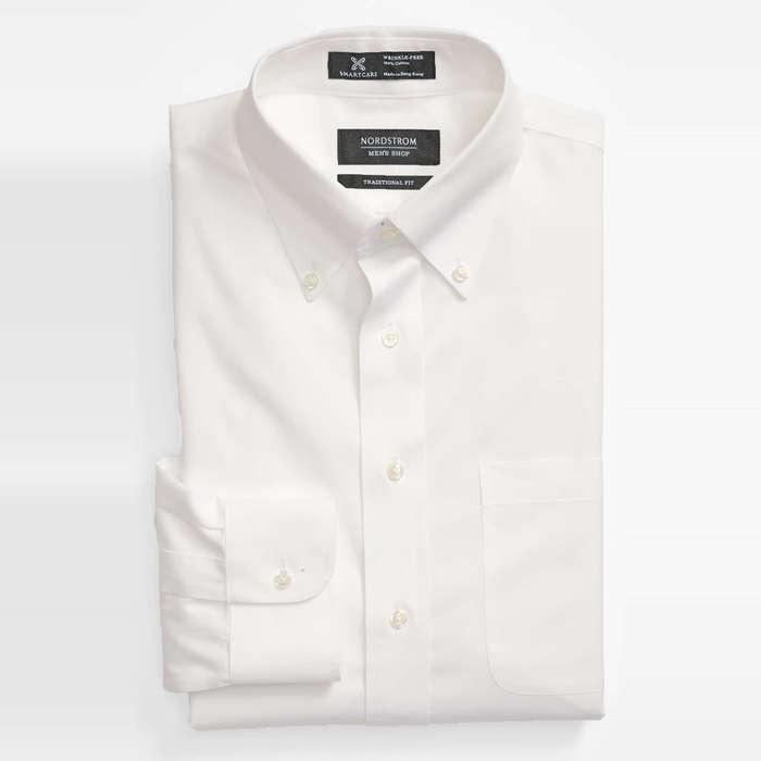 Nordstrom Men's Shop Smartcare Traditional Fit Pinpoint Dress Shirt