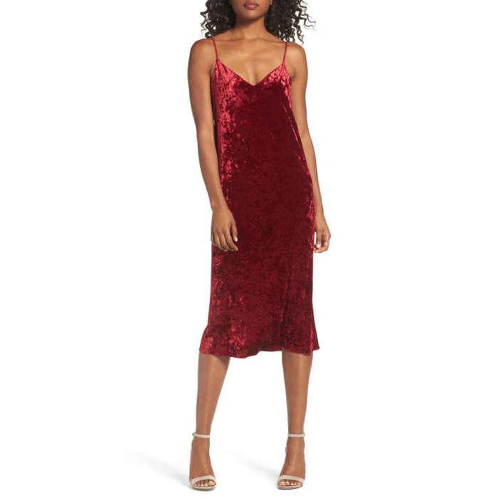 NSR Velvet Midi Slipdress