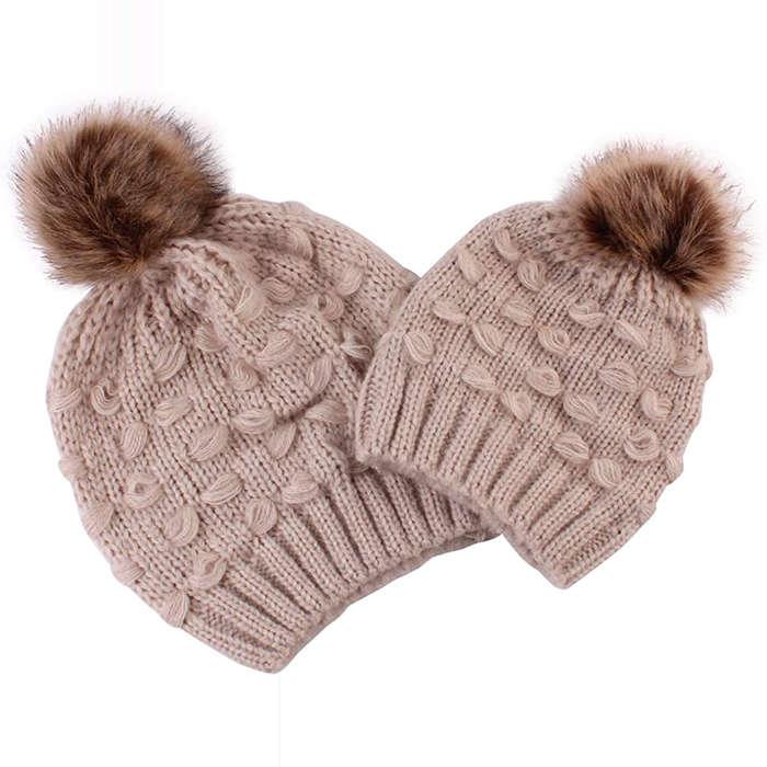 Oenbopo Matching Mom And Baby Beanie Set