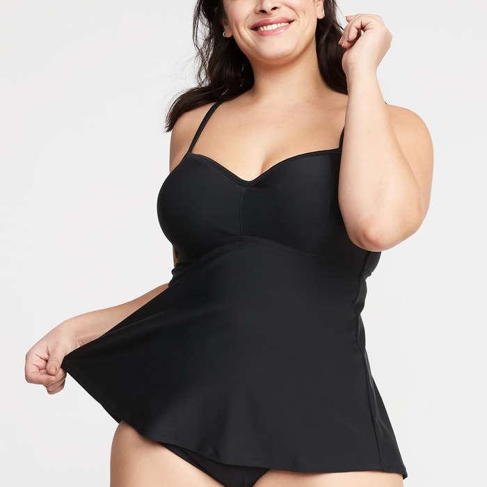 Old Navy Bandeau Underwire Plus-Size Tankini Swim Top