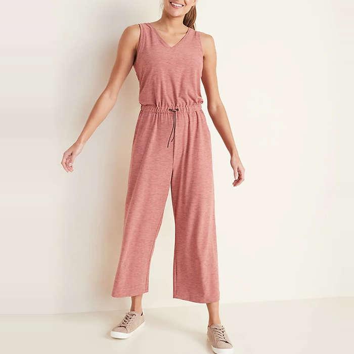 Old Navy Breathe ON V-Neck Wide-Leg Jumpsuit